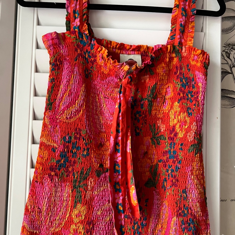 Farm Rio Red Spring Bananas Mini Dress Size Small - Picture 3 of 7